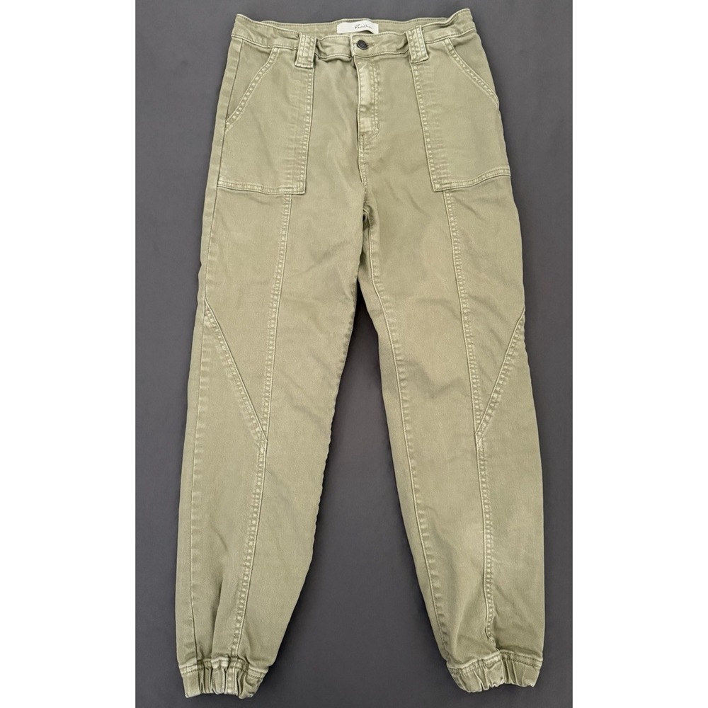 Kancan Tatiana Jogger Pants‎ Womens Size 9/28 Green High Rise Elastic Ankle Boho